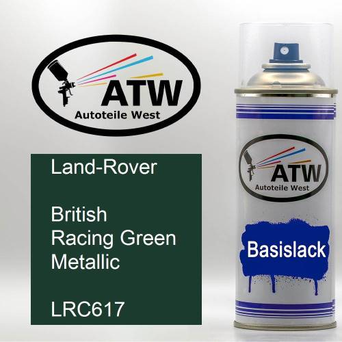 Land-Rover, British Racing Green Metallic, LRC617: 400ml Sprühdose, von ATW Autoteile West.